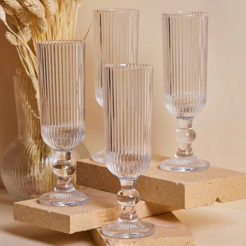 6’lı Julia Ayaklı Kahve Yanı Bardak Seti (165 ml) - 2