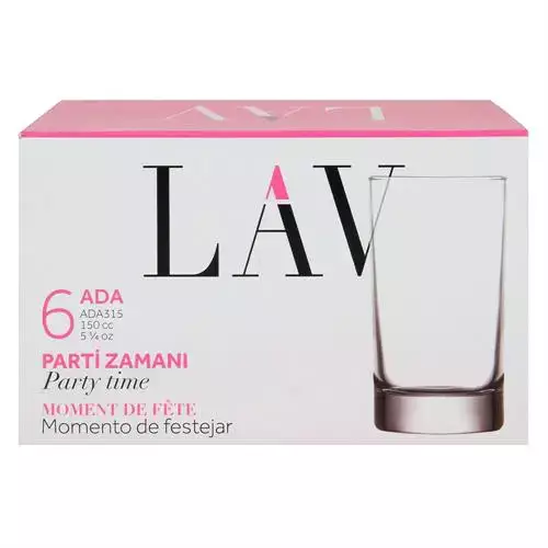 6lı LAV LV-ADA315F Ada Kahve Yanı Su Bardağı 150 ml - 2