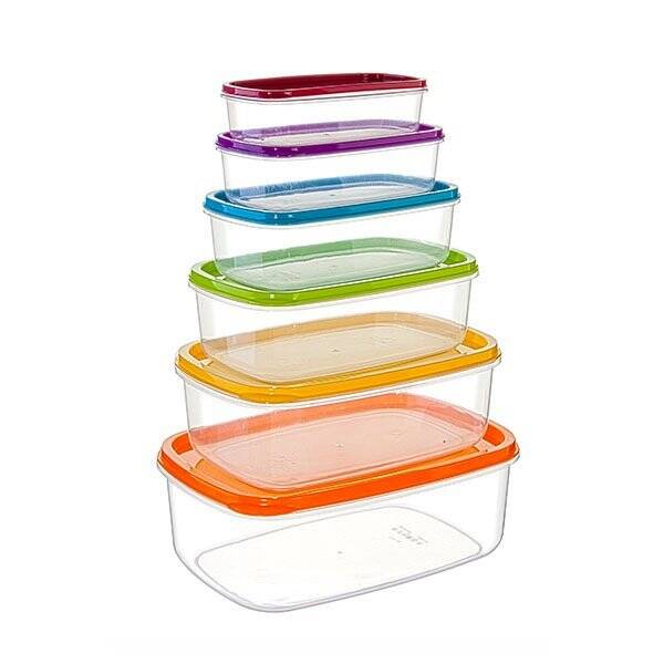 6’lı Plastik Saklama Kabı Seti - 2