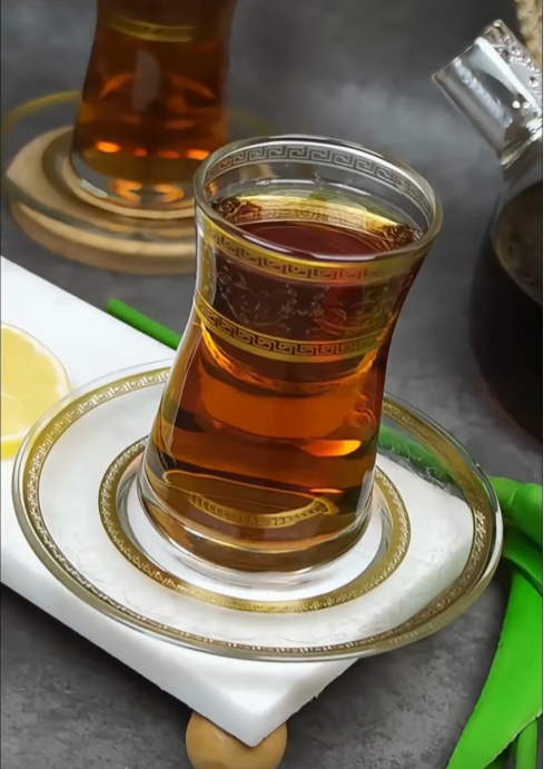 Elmas Desenli Çay Seti 12 Parça (6 Bardak + 6 Bardak Altlığı) - 2