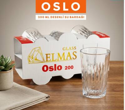 Elmas Oslo 200 ml 6’lı Su Bardağı - 