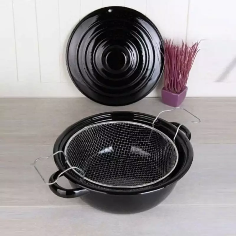 Emaye Fritöz Kızartma Tenceresi - 3