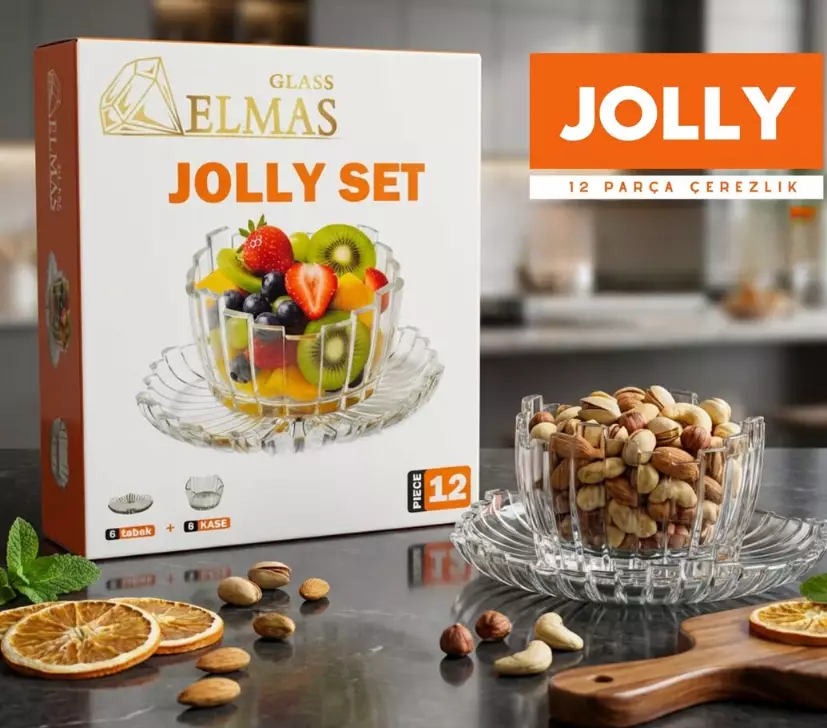 JOLLY – 12 Parça Çerezlik Seti - 1