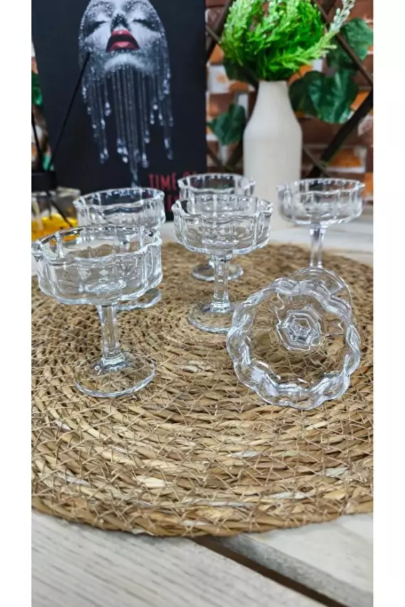 Lavin Papatya Model Cam Kahve Yanı Lokumluk | Sunumluk - 5