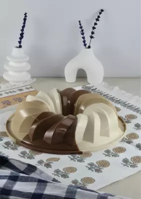 Silikon Kek Kalıbı - Yuvarlak Spiral Desenli Kalıp - Isıya Dayanıklı - 1