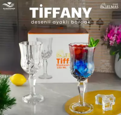 6lı Tiffany Ayaklı Kahve Yanı Bardağı - 1