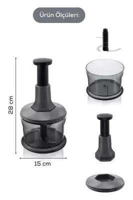 Yakut Basmalı Büyük 3 Bıçaklı El Rondosu - 3