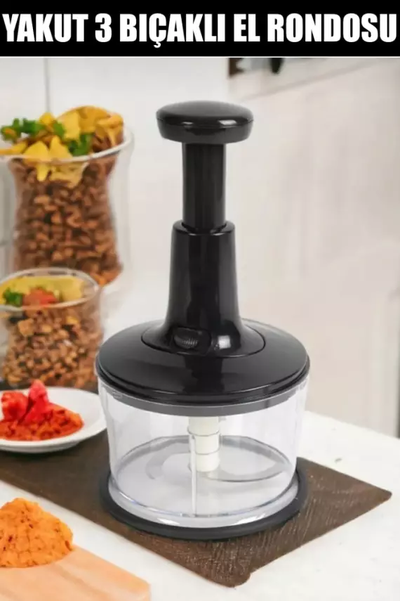 Yakut Basmalı Büyük 3 Bıçaklı El Rondosu - 2