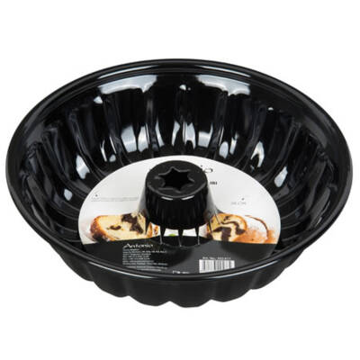 Yanmaz Yapışmaz 18 Dilimli 28 cm Emaye Kek Kalıbı (Siyah) - 